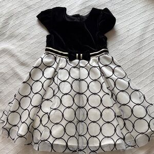 Elegant Black and White Kids Dress